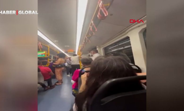 Metroda eşini bir kadınla görünce böyle küplere bindi: "O eve giremeyeceksin bir daha!"