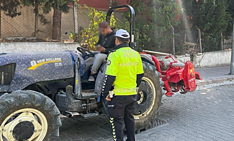 Manisa'da denetimler sürüyor: 9 traktör trafikten men edildi!