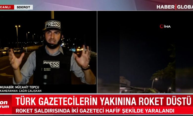 Türk gazetecilerin olduğu bölgeye roket düştü: 2 Türk gazeteci yaralandı