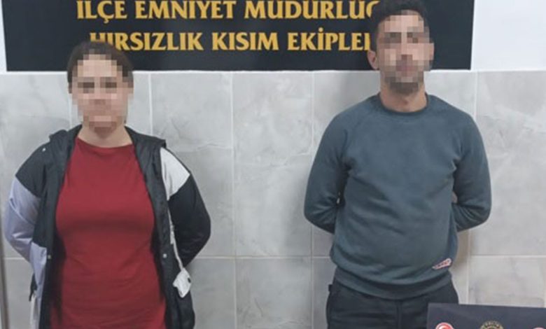 Evli çift, kargo dağıtırken girdikleri evden çaldıkları altınlarla telefon almış