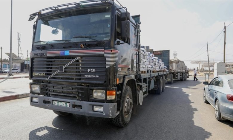 Filistin Kızılayı, 47 yardım TIR'ının daha Gazze'ye giriş yaptığını duyurdu