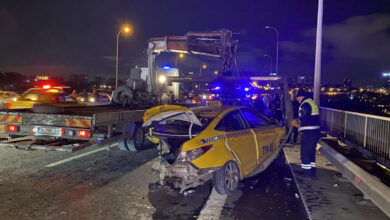 15 Temmuz Şehitler Köprüsü'nde çift yönlü zincirleme kaza: 10 araç birbirine girdi