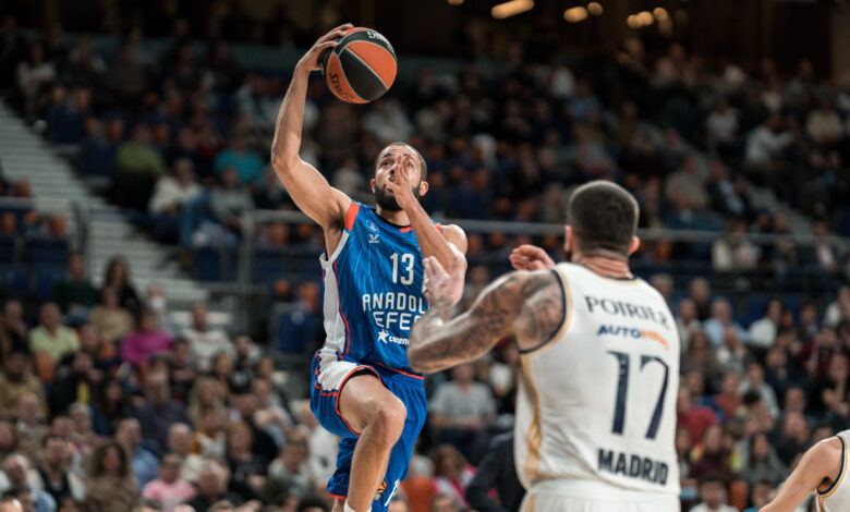 Anadolu Efes, Real Madrid deplasmanında 4 sayı farkla mağlup oldu 