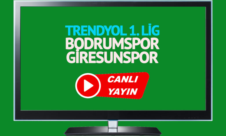 CANLI İZLE! Bodrumspor Giresunspor maçı TRT Spor şifresiz canlı maç izle