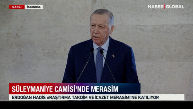 Erdoğan İcazet Merasimi'nde açıklamalarda bulunuyor