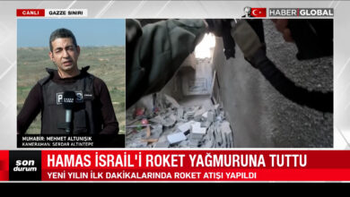 Yeni yılın ilk saatlerinde Hamas İsrail'e roket yağdırdı