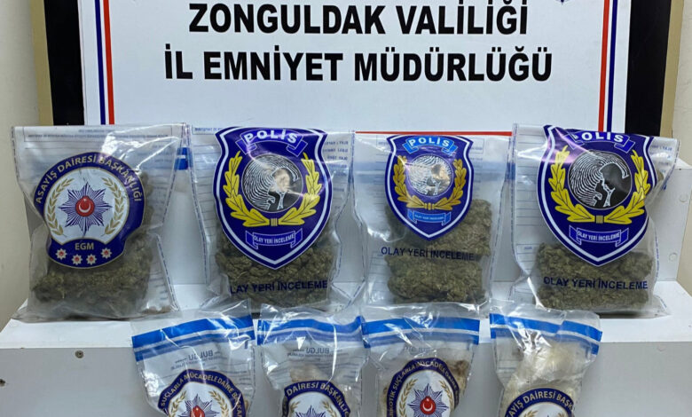 Zonguldak'ta 'öldüren' uyuşturucu ele geçirildi