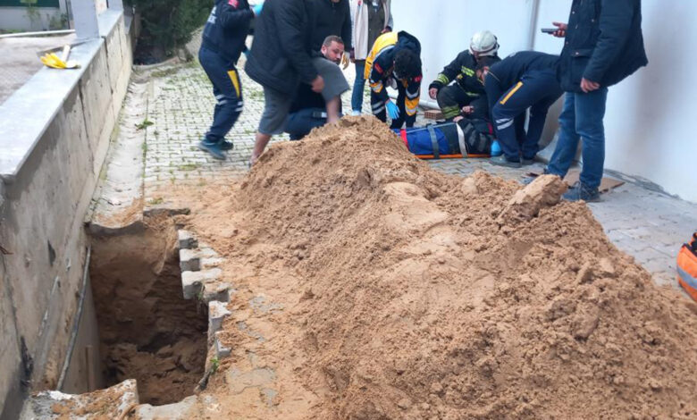 İzolasyon çalışması sırasında toprak kayması: 1 işçi yaralandı