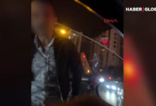 Ankara'da taksici terörü kamerada! Aracın önünü kesip saldırı girişiminde bulundu