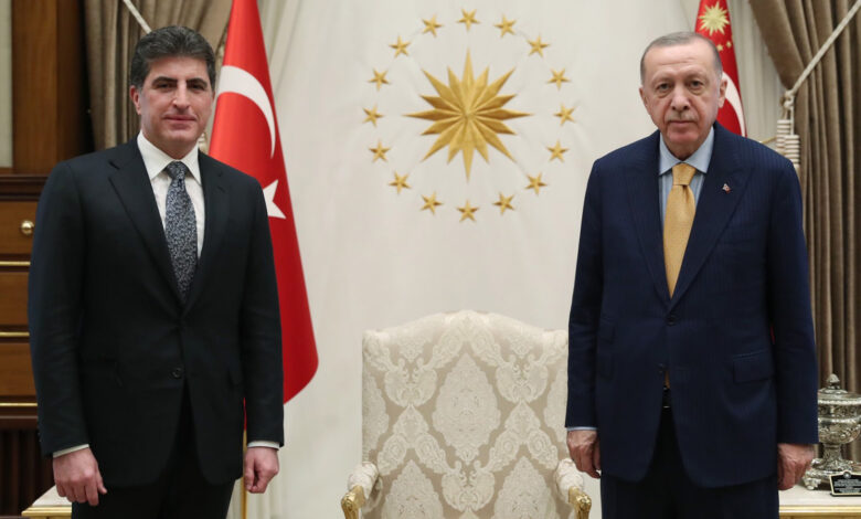 Cumhurbaşkanı Erdoğan, IKBY Başkanı Barzani'yi kabul etti! "Teröre karşı ortak hareket etme" vurgusu