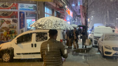 Hakkari'de lapa lapa yağan kar sürprizi