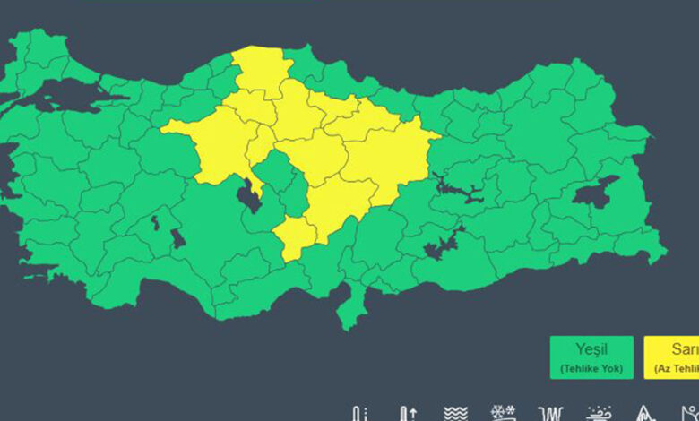 Meteoroloji'den 11 il için sarı kodlu uyarı: Ani sel, su baskını, yıldırım ve doluya karşı dikkatli olun