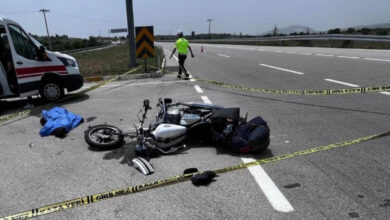 Uşak'ta motosiklet sürücüsü öldü