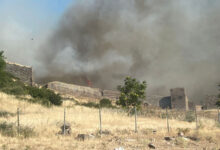 Assos Behram köyünde yangın