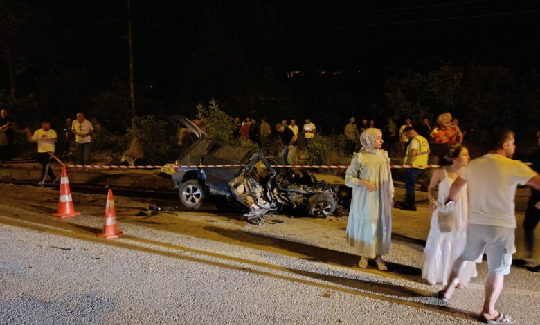 Düzce'de karşı şeride geçen beton mikseri, çarptığı otomobili hurdaya çevirdi: 1 ölü, 1 yaralı