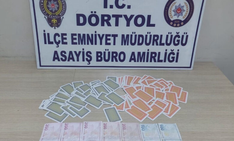 Hatay'da kumar operasyonu: 4 şahsa para cezası kesildi