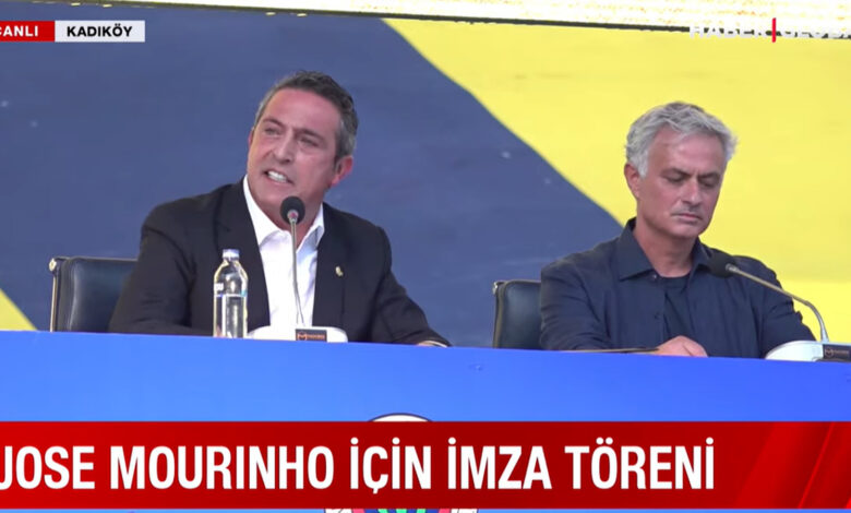 Jose Mourinho'nun imza töreni için Saraçoğlu'nda