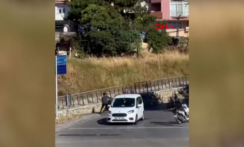 Maltepe’de kaçan boğa sahibini yerde sürükledi