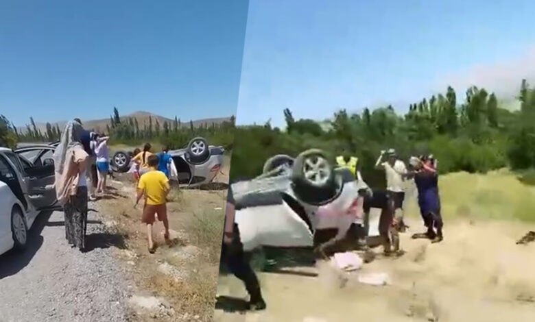 Otomobil takla attı; anne öldü, eşi ve kızı yaralandı