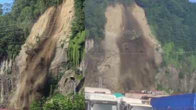 Rize'de toprak kayması! Saniye saniye kaydedildi