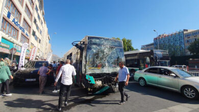 Freni patlayan halk otobüsü dehşet saçtı: 4 yaralı