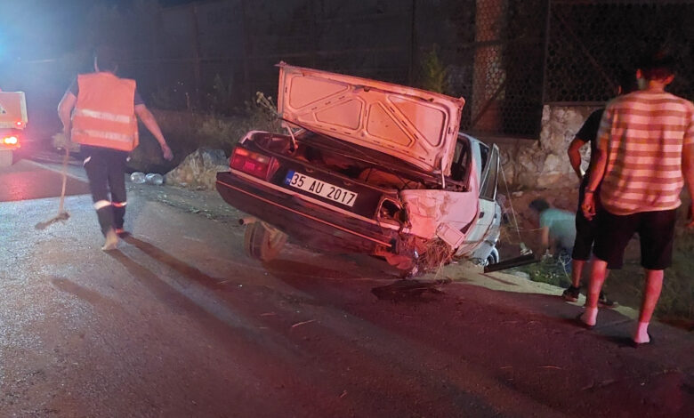 İzmir'de otomobil takla attı: 1 yaralı