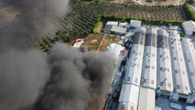 Bursa'daki yat fabrikasında yangın