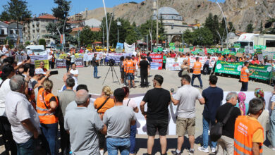 Tokat'ta köylüler, maden arama çalışmasını protesto etti