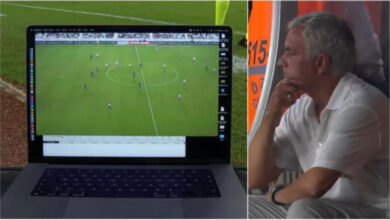 Mourinho kameranın önüne laptop koyup hakemin hatasını tüm dünyaya gösterdi, gururu kırılan hakem sarı kart gösterdi