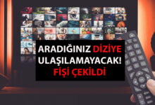 Aradığınız diziye ulaşılamayacak! Fişi çekildi