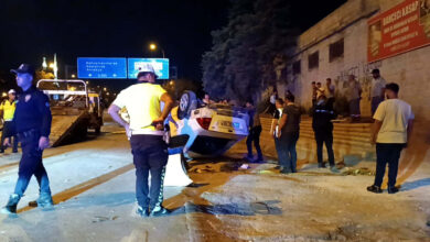 Gaziantep'te takla atan araç sürücüsü öldü